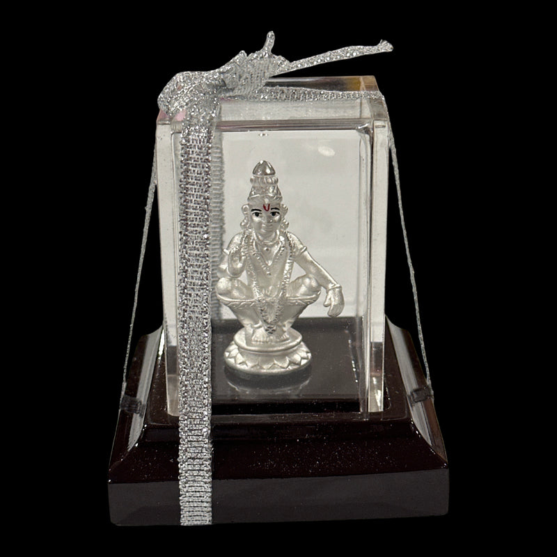 999 Pure Silver Lord AYYAPPA (Sabarimala) – 1.5-Inch-Tall Statue / Murti (Figurine