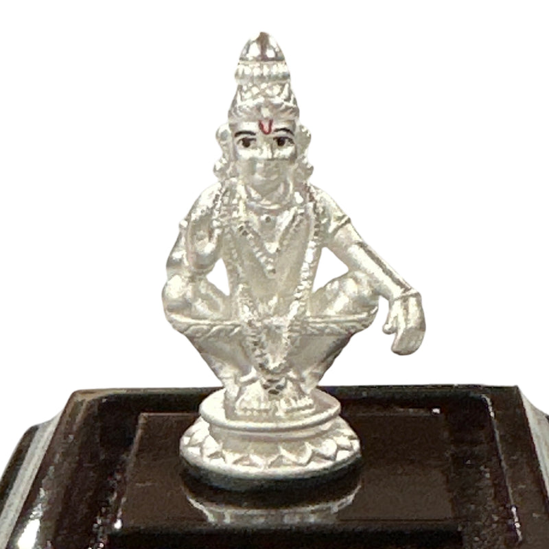999 Pure Silver Lord AYYAPPA (Sabarimala) – 1.5-Inch-Tall Statue / Murti (Figurine