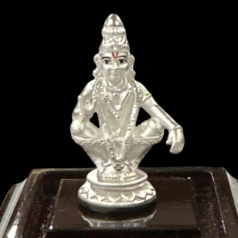 999 Pure Silver Lord AYYAPPA (Sabarimala) – 1.5-Inch-Tall Statue / Murti (Figurine