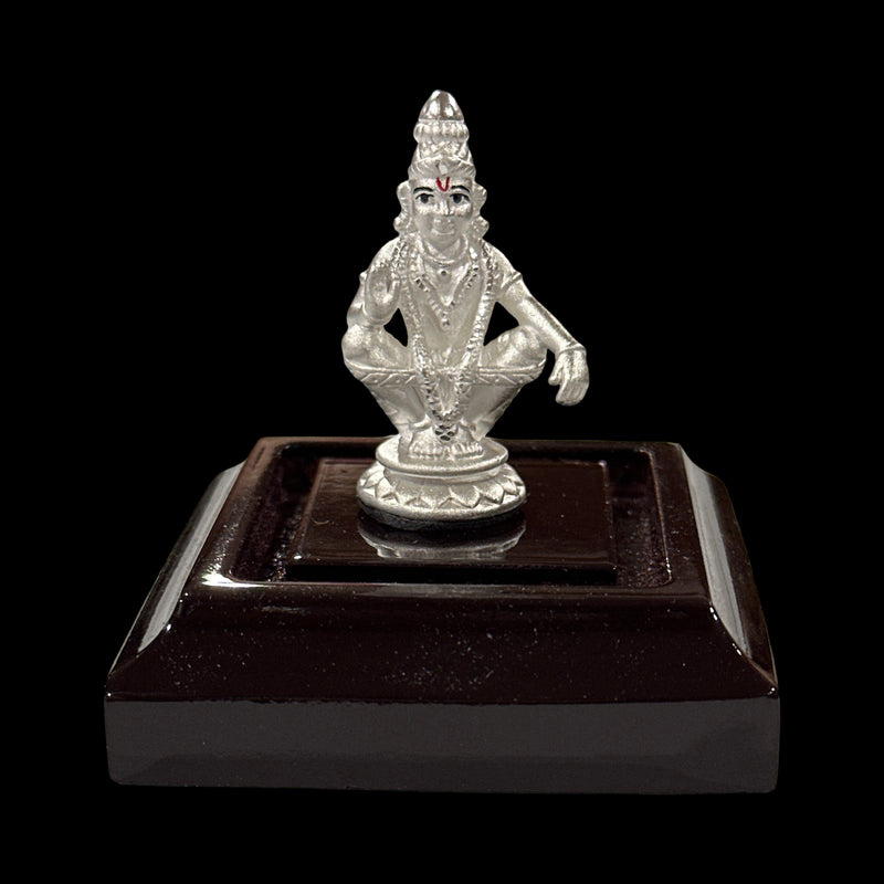 999 Pure Silver Lord AYYAPPA (Sabarimala) – 1.5-Inch-Tall Statue / Murti (Figurine