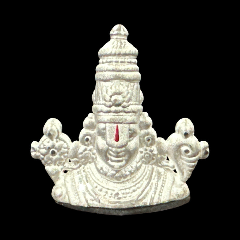 999 Pure Silver Tirupathi Balaji / Venkateshwara  idol - 1.25-inch Tall Statue / Murti  (Figurine