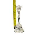 925 Sterling Silver Hallmarked Shankh Handle Puja Bell - Style