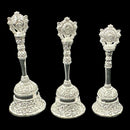 925 Sterling Silver Hallmarked Shankh Handle Puja Bell - Style