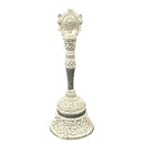 925 Sterling Silver Hallmarked Shankh Handle Puja Bell - Style