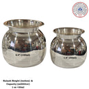 999 Pure Silver Hallmarked Small Puja Kalash - Style