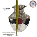 925 Sterling Silver Hallmarked BIG  Kalash (Nagas Kudam)