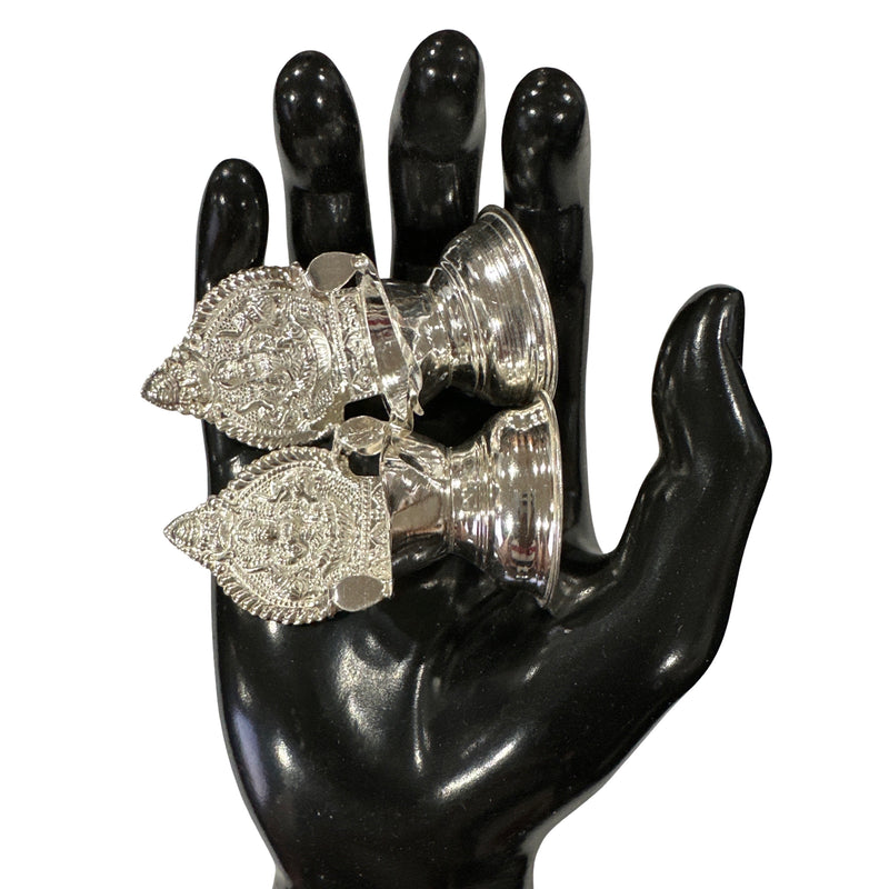 925 Sterling Silver Hallmarked 15ml Capacity Lakshmi / Kamakshi Deepak (Diya) Pair