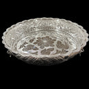 925 Sterling Silver Designer Hallmarked Puja Plate with Elephant Stand - Style