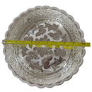 925 Sterling Silver Designer Hallmarked Puja Plate with Elephant Stand - Style