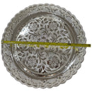 925 Sterling Silver Designer Hallmarked Puja Plate with Elephant Stand - Style