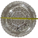 925 Sterling Silver Designer Hallmarked Puja Plate with Elephant Stand - Style