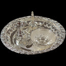 925 Sterling Silver 5.0 inch Small Puja Set- 5.0" Set