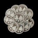 999 Pure Silver Ganesha Lakshmi / Laxmi 10 Gram Coins (Pack of 10 Coins) -