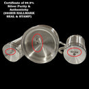 999 Pure Silver Hallmarked 850ml Water Pitcher & 350ml Two Tumbler Set