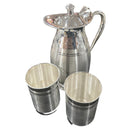 999 Pure Silver Hallmarked 850ml Water Pitcher & 350ml Two Tumbler Set
