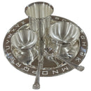 999 Pure Silver 8.0 Inch Hallmarked Heavy Alphabet Western Plate Kids Dinner Set- Set