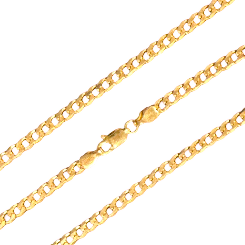 916 Twenty Two Karat (22K) Hallmarked Gold 2.5MM Miami Cuban Chain