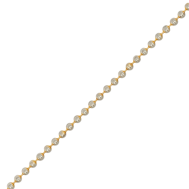 916 Twenty Two Karat (22K) Hallmarked Gold 1.2MM Designer Ball Chain - Design