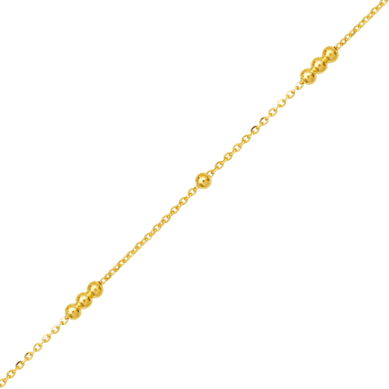 916 Twenty Two Karat (22K) Hallmarked Gold 1.2MM Designer Ball Chain - Design