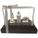 999 Pure Silver Kamdhenu Cow, Tulsi & Lakshmi Statue  - 2.0-inch Tall Idol / Murti (Figurine