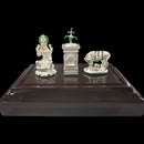 999 Pure Silver Kamdhenu Cow, Tulsi & Lakshmi Statue  - 2.0-inch Tall Idol / Murti (Figurine