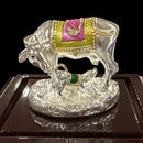 999 Pure Silver Kamdhenu Cow Statue - 2.5-inch Tall Idol / Murti (Figurine