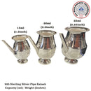 925 Sterling Silver Hallmarked Small Puja Kalash - Style