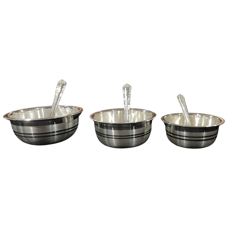 999 Pure Silver Hallmarked Anna Prasanam Bowl & Spoon Set