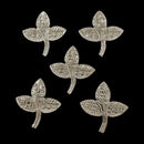 750 Silver Religious 2.0 inch Bel Patra / Bilva Leaves (Pack of 5 Leaves) Set