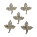 750 Silver Religious 2.0 inch Bel Patra / Bilva Leaves (Pack of 5 Leaves) Set