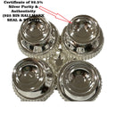 925 Sterling Silver Hallmarked 3.75x3.75 inch Kumkum / Puja bowls Four Pot Set  - 3.75x3.75x4 Style