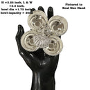 925 Sterling Silver Hallmarked 3.5x3.5 inch Kumkum / Puja bowls Four Pot Set  - 3.5x3.5x4 Style