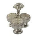 925 Sterling Silver Hallmarked 2.5x2.5 inch Kumkum / Puja bowls Three Pot Set  - 2.5x2.5x2 Style