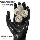 925 Sterling Silver Hallmarked 2.5x2.5 inch Kumkum / Puja bowls Three Pot Set  - 2.5x2.5x2 Style