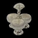 925 Sterling Silver Hallmarked 2.5x2.5 inch Kumkum / Puja bowls Three Pot Set  - 2.5x2.5x2 Style