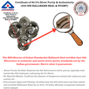 925 Sterling Silver Hallmarked 2.5x2.5 inch Kumkum / Puja bowls Three Pot Set  - 2.5x2.5x2 Style