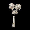 925 Sterling Silver Hallmarked Baby Rattle – Traditional Tinkling Toy (Jhunjhuna / Bomma)