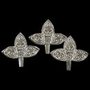 750 Silver Religious Small 1.0 inch Bel Patra / Bilva Leaves Set (Pack of 108 Leaves)