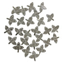 750 Silver Religious Small 1.0 inch Bel Patra / Bilva Leaves Set (Pack of 108 Leaves)