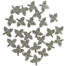 750 Silver Religious Small 1.0 inch Bel Patra / Bilva Leaves Set (Pack of 108 Leaves)
