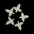 750 Silver Religious 1.5-inch Bel Patra / Bilva Leaves  Set (Pack of 54 Leaves)
