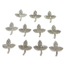 750 Silver Religious 2.0 inch Bel Patra / Bilva Leaves (Pack of 11 Leaves) Set