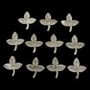 750 Silver Religious 2.0 inch Bel Patra / Bilva Leaves (Pack of 11 Leaves) Set