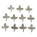 750 Silver Religious 2.0 inch Bel Patra / Bilva Leaves (Pack of 11 Leaves) Set