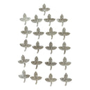 750 Silver Religious 2.0 inch Bel Patra / Bilva Leaves (Pack of 21 Leaves) Set