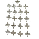 750 Silver Religious 2.0 inch Bel Patra / Bilva Leaves (Pack of 21 Leaves) Set