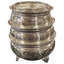 925 Sterling Silver Designer Hallmarked Puja Bowl with Stand - Style