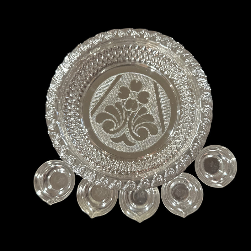 925 Sterling Silver Hallmarked Diwali Chirag Diya Set