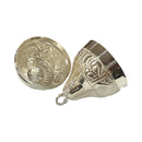 925 Sterling Silver Hallmarked Coconut / Thengai Shell
