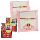 925 Sterling Silver Designer Bhaiya & Bhabhi Rakhi Set